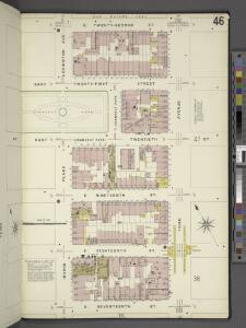 Manhattan, V. 2, Plate No. 46 [Map bounded by E. 22nd St., 3rd Ave., E. 17th St., Irving Place]