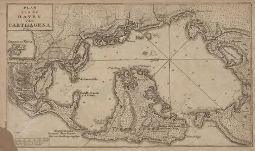 Plan van de haven van Cartagena
