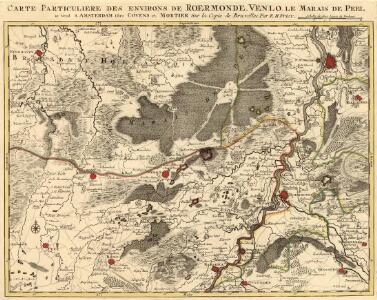 Carte Particuliere des Environs de Roermonde, Venlo, le Marais de Peel