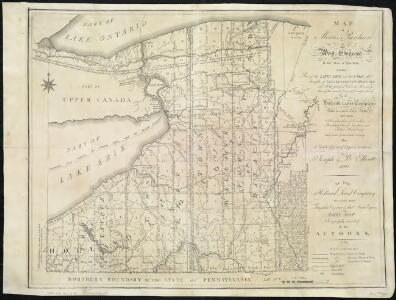 Map of Morris's Purchase or West Geneseo in the state of New York : exhibiting part of the Lakes Erie and Ontario, the Straights of Niagara ...