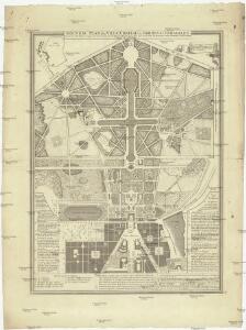 Nouveau plan des ville, chateau et jardins de Versailles
