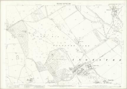 Staffordshire XXXVIII.5 (includes: Hopton And Coton; Ingestre; Stowe; Tixall; Weston Under Trent) - 25 Inch Map