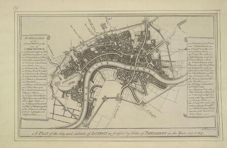 Plan of the city and suburbs of London as fortified by Order of Parliament in the years 1642 and 1643