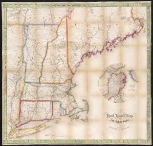 Telegraph and rail road map of the New England states