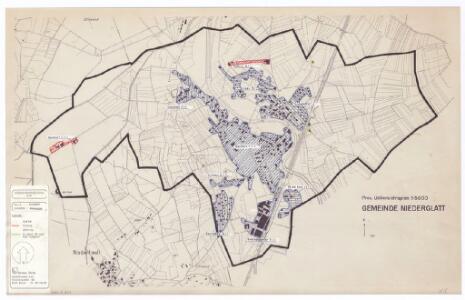 Niederglatt: Definition der Siedlungen für die eidgenössische Volkszählung am 01.12.1970; Siedlungskarte