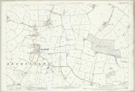 Suffolk LXVII.8 (includes: Bredfield; Dallinghoo; Pettistree; Ufford) - 25 Inch Map