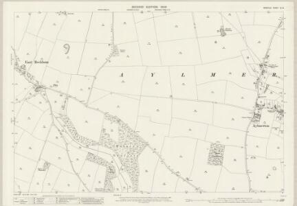 Norfolk XI.13 (includes: Aylmerton; Beeston Regis; East Beckham; Gresham) - 25 Inch Map