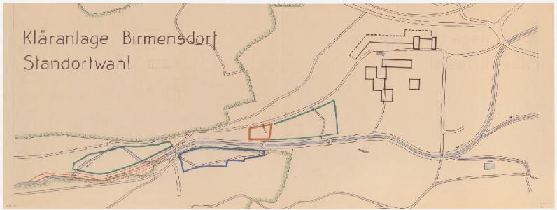 Birmensdorf: Abwasserreinigungsanlage, Standortwahl; Situationsplan