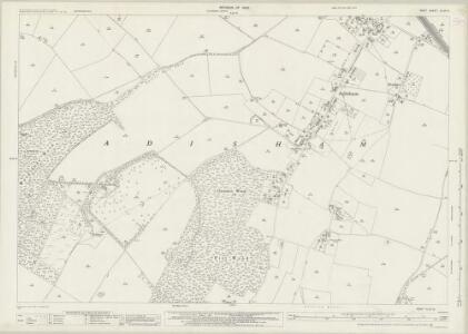 Kent XLVII.14 (includes: Adisham; Bekesbourne) - 25 Inch Map