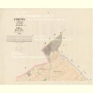 Ptenin - c6273-1-001 - Kaiserpflichtexemplar der Landkarten des stabilen Katasters