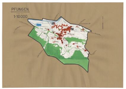 Pfungen: Definition der Siedlungen für die eidgenössische Volkszählung am 01.12.1950; Siedlungskarte