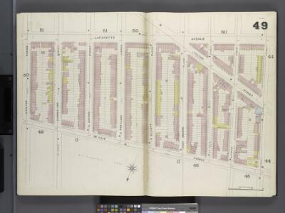 Brooklyn V. 2, Double Page Plate No. 49 [Map bounded by Lafayette Ave., Navy St., De Kalb Ave., Carlton Ave.]