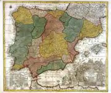 Novissima et accuratissima regnorum Hispaniæ et Portugalliæ mappa geographica