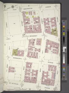 Manhattan, V. 12, Plate No. 9 [Map bounded by Fort Washington Ave., W. 179th St., St. Nicholas Ave., W. 176th St.]