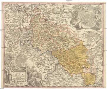 Superioris et inferioris ducatus Silesiae in suos XVII minores principatus et dominia divisi nova tabula