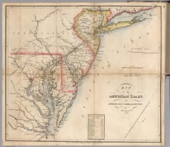 Map of the American Coast, from Lynhaven Bay to Narraganset Bay.