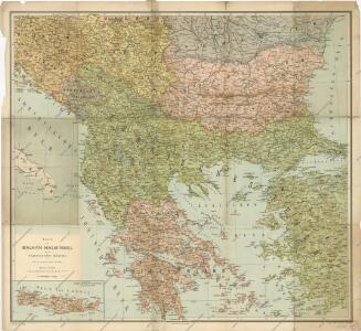 Karte der Balkan - Halbinsel und der angrenzenden Gebiete