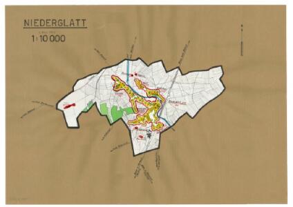 Niederglatt: Definition der Siedlungen für die eidgenössische Volkszählung am 01.12.1950; Siedlungskarte