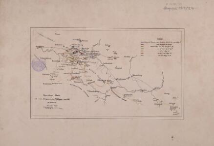Operations Charte für die ersten Ereignisse des Feldzuges von 1761 in Schlesien