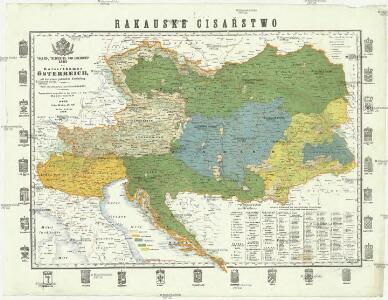 Völker-, Telegrafen- und Eisenbahn- Karte des Kaiserthumes Österreich
