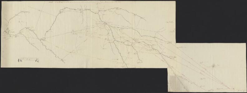 Kaart van de Steenwegh tot aen de Luijkse grensen met allignamenten, tot de vier nieuwe projecte, geteekent in 't jaer 1784.