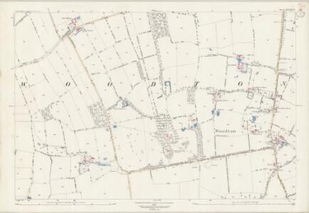 Norfolk LXXXVIII.13 (includes: Shotesham; Woodton) - 25 Inch Map