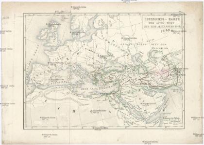 Übersichts-Karte der alten Welt zur Zeit Alexanders d. Gr