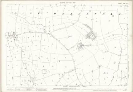 Norfolk LX.11 (includes: East Bradenham; Shipdham) - 25 Inch Map