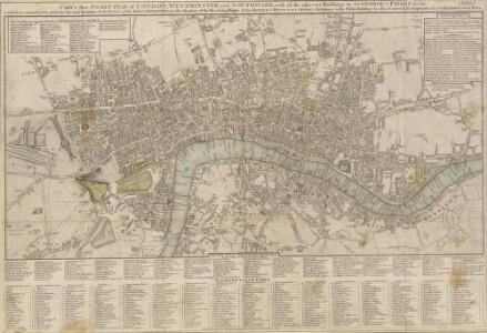 CARY's New POCKET PLAN OF LONDON, WESTMINSTER and SOUTHWARK; with all the adjacent buildings in ST. GEORGE'S FIELDS &c.&c.