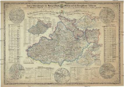General Uibersichtskarte der Markgrafschaft Mähren und des Herzogthums Schlesien