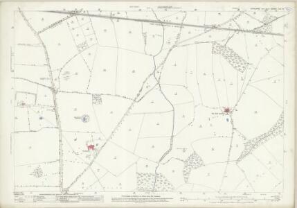 Yorkshire CLV.15 (includes: Allerton Mauleverer With Hopperton; Cattal; Great Ribston With Walshford; Hunsingore; Whixley) - 25 Inch Map