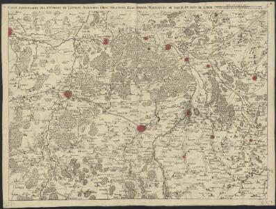 Carte particulière des environs de Louvain, Aerschot, Diest, Tirlemont, Leau, Iudogne, Malines, et de partie du Pays de Liège