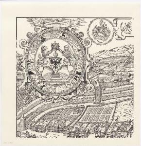 Holzschnitt-Planvedute (Ansichtsplan) der Stadt Zürich (Murer-Plan) von 1576: Blatt 1: Teilplan oben links