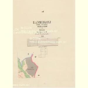 Radmerzitz - c6465-1-005 - Kaiserpflichtexemplar der Landkarten des stabilen Katasters
