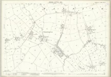 Suffolk XLVIII.3 (includes: Bedfield; Dennington; Saxstead; Tannington; Worlingworth) - 25 Inch Map