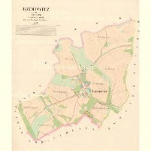 Rzimowitz - c6722-1-001 - Kaiserpflichtexemplar der Landkarten des stabilen Katasters