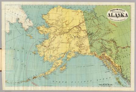 Rand-McNally Official 24x36 Map Of Alaska.