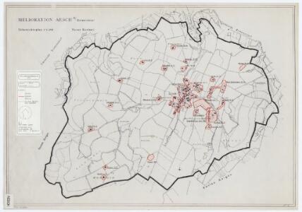 Aesch: Definition der Siedlungen für die eidgenössische Volkszählung am 01.12.1970; Siedlungskarte
