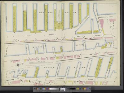Manhattan, V. 3, Double Page Plate [Map bounded by West St., Hudson River, 13th Ave.]