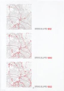 Historische Bauzustände der Zürcher Aussenquartiere in 48 Blättern: Seebach in den Jahren 1812, 1890 und 1932 auf Plänen von 1980; Übersichtspläne