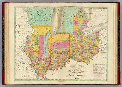 Map of the States Of Ohio Indiana & Illinois And Part Of Michigan Territory.