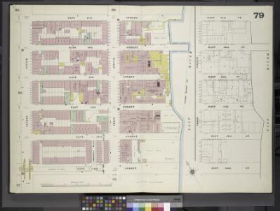 Manhattan, V. 4, Double Page Plate No. 79 [Map bounded by East 47th St., East River, East 42nd St., 2nd Ave.]