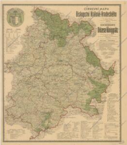 Církevní mapa biskupství Králové-Hradeckého