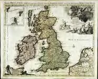 Les isles britanniques qui contiennent les royaumes d'Angleterre, Escosse, et Irlande