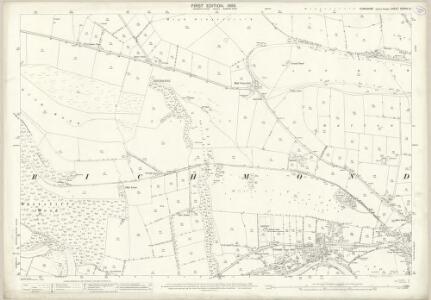 Yorkshire XXXVIII.12 (includes: Aske; Hudswell; Richmond) - 25 Inch Map