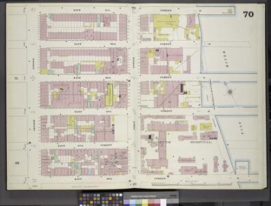 Manhattan, V. 4, Double Page Plate No. 70 [Map bounded by East 31st St., East River, East 26th St., 2nd Ave.]