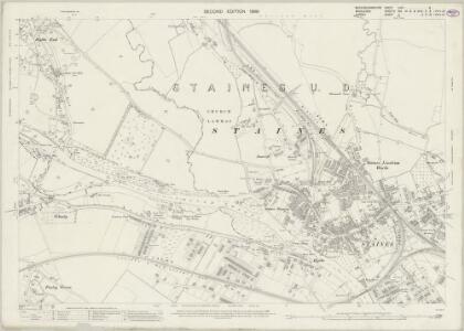 Buckinghamshire LVIII.8 (includes: Egham; Staines; Wyrardisbury) - 25 Inch Map