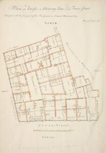 Plan OF Houses IN Mincing Lane AND Tower Street Charged with the payment of the Benefaction OF Edmund Hammond ESQ