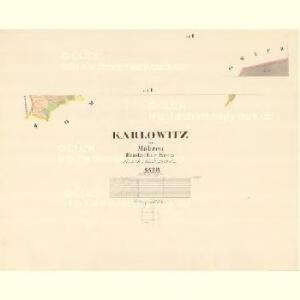 Karlowitz - m1157-1-003 - Kaiserpflichtexemplar der Landkarten des stabilen Katasters