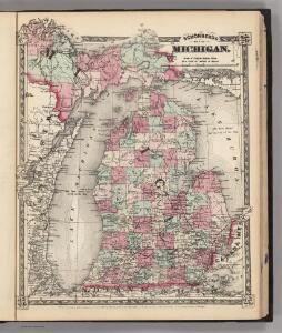 Schonberg's Map of Michigan.